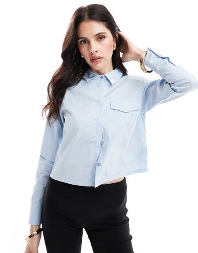 Camicia corta slim con tasca - ASOS DESIGN - Modalova