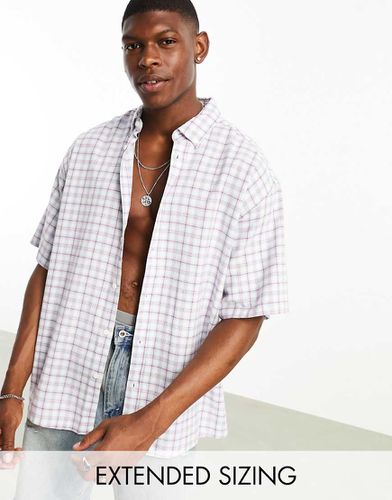 Camicia dad oversize squadrata a quadri - ASOS DESIGN - Modalova