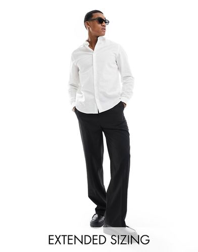 Camicia elegante bianca in lino - ASOS DESIGN - Modalova