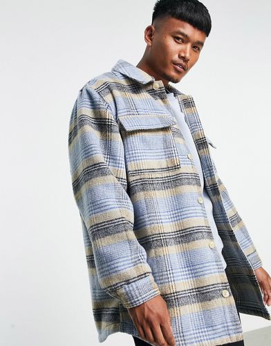 Camicia giacca oversize a quadri effetto lana - ASOS DESIGN - Modalova