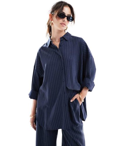 Camicia oversize a righe con inserti a pannelli - ASOS DESIGN - Modalova