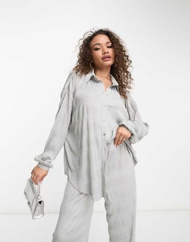 Camicia oversize plissé in coordinato - ASOS DESIGN - Modalova