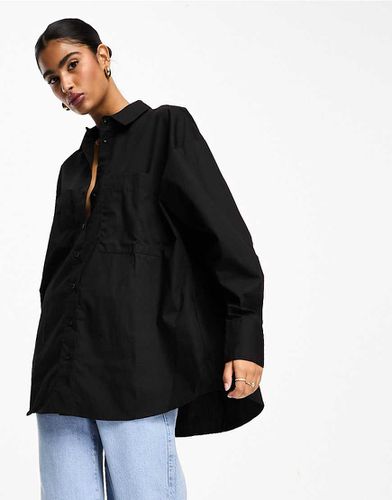 Camicia oversize nera - ASOS DESIGN - Modalova