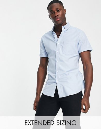 Camicia Oxford slim azzurra - ASOS DESIGN - Modalova