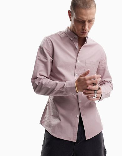 Camicia Oxford slim polvere - ASOS DESIGN - Modalova