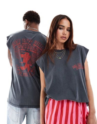 Canotta oversize unisex slavato con stampa "Red Hot Chilli Peppers" - ASOS DESIGN - Modalova