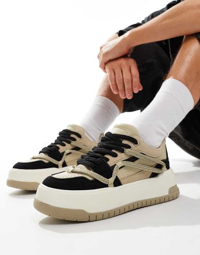 Chunky trainers in beige with rope detail - ASOS DESIGN - Modalova