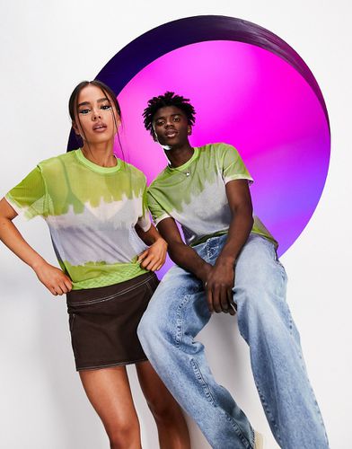 T-shirt unisex in rete stampata multicolore - ASOS DESIGN - Modalova