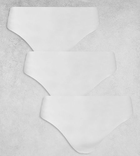Curve - Confezione da 3 perizomi bianchi invisibili e in pizzo - ASOS DESIGN - Modalova