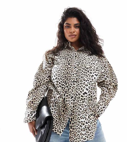 ASOS DESIGN Curve - Camicia oversize leopardata - ASOS Curve - Modalova