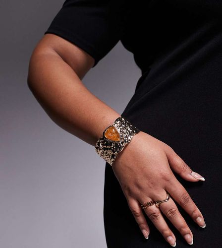 ASOS DESIGN Curve - Édition limitée - Bracelet jonc à détails texturés abstraits effet fondu - Asos Curve - Modalova