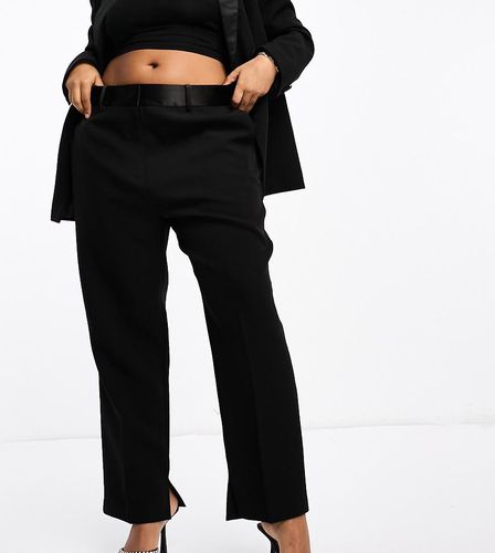 ASOS DESIGN Curve - Pantaloni affusolati stile smoking neri - ASOS Curve - Modalova