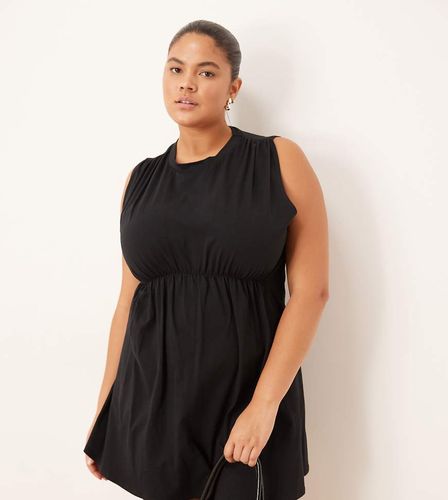 ASOS DESIGN Curve - Robe courte sans manches à col montant et fronces - Asos Curve - Modalova