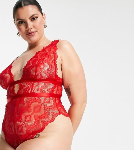 ASOS DESIGN Curve - Rosie - Body morbido in pizzo vivo - ASOS Curve - Modalova