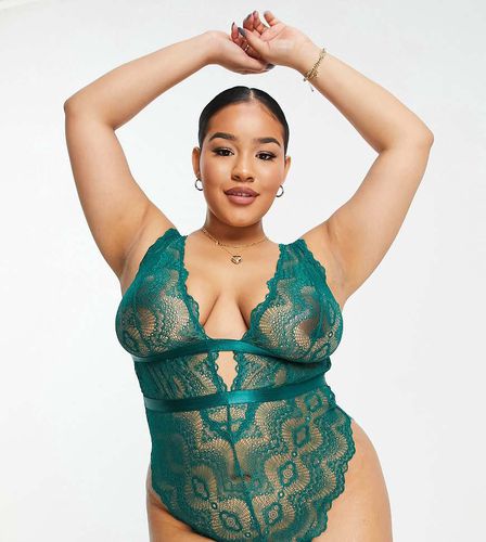 ASOS DESIGN Curve - Rosie - Body morbido in pizzo - ASOS Curve - Modalova