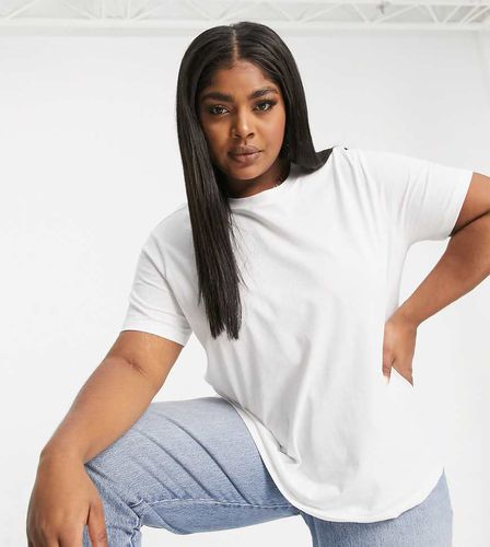 ASOS DESIGN Curve - T-shirt girocollo bianca in cotone - WHITE - ASOS Curve - Modalova