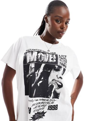 ASOS DESIGN Curve - T-shirt regular fit bianca con grafica "Movie" - ASOS Curve - Modalova