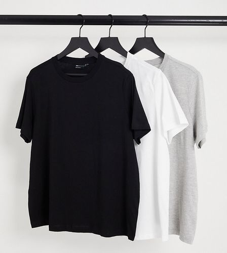 ASOS DESIGN Curve - Ultimate - Confezione da 3 T-shirt girocollo in misto cotone - RISPARMIA - MULTI - ASOS Curve - Modalova