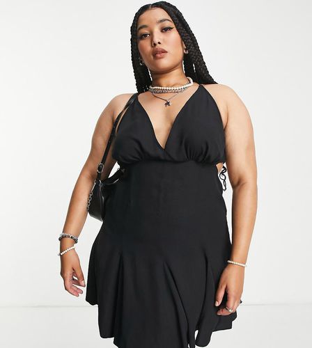 ASOS DESIGN Curve - Vestito corto con scollo profondo e fascette - ASOS Curve - Modalova