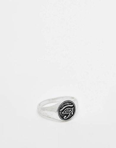 Anello chevalier con occhio di Horus color - ASOS DESIGN - Modalova