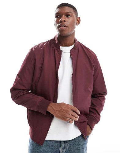 Bomber leggero bordeaux - ASOS DESIGN - Modalova