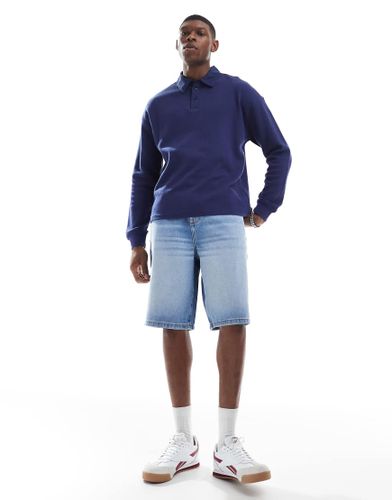 Bermuda en jean long - clair délavé - Asos Design - Modalova