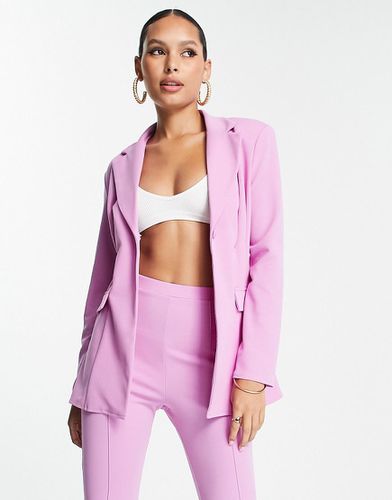 Blazer da abito in jersey con spalle rinforzate e vita stretta - ASOS DESIGN - Modalova