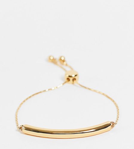 Bracciale placcato 14k con barretta minimal e chiusura a t-bar - ASOS DESIGN - Modalova