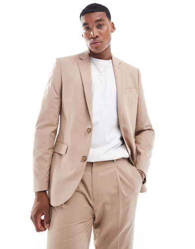 Giacca da abito slim beige - ASOS DESIGN - Modalova