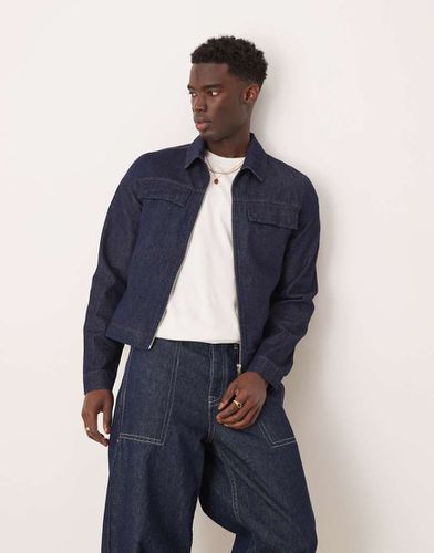 Giacca harrington in denim grezzo in coordinato - ASOS DESIGN - Modalova