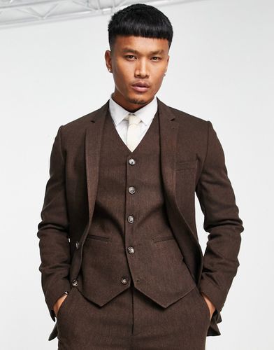 Giacca super skinny da abito in tweed di misto lana, colore - ASOS DESIGN - Modalova