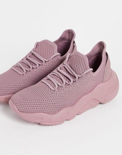 Dexter - Sneakers stringate in maglia rosa con suola spessa - ASOS DESIGN - Modalova