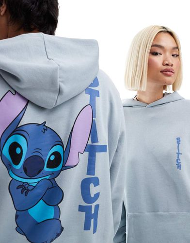 Disney - Felpa con cappuccio oversize unisex grigia con stampa di Stitch - ASOS DESIGN - Modalova