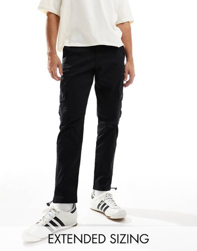 Essential - Pantaloni cargo affusolati neri - ASOS DESIGN - Modalova