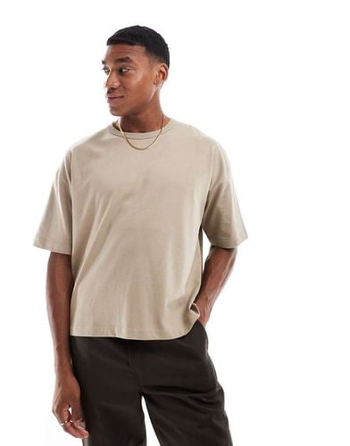 Essential - T-shirt oversize squadrata pesante 240 gsm color pietra - ASOS DESIGN - Modalova