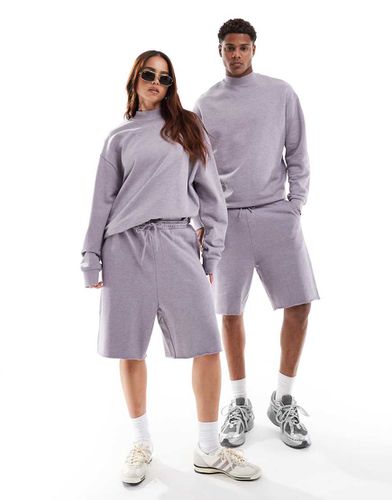 Felpa oversize unisex lilla slavato in coordinato - ASOS DESIGN - Modalova