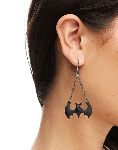 Halloween - Orecchini pendenti neri a forma di pipistrello - ASOS DESIGN - Modalova