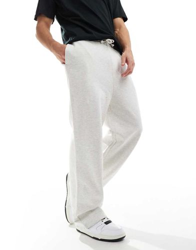 Joggers a fondo ampio avena mélange - ASOS DESIGN - Modalova