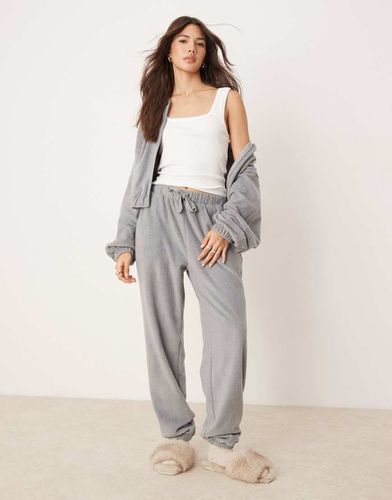 Joggers da casa mix & match in pile chiaro - ASOS DESIGN - Modalova