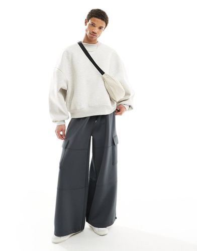 Joggers oversize multitasche in tessuto scuba color antracite - ASOS DESIGN - Modalova