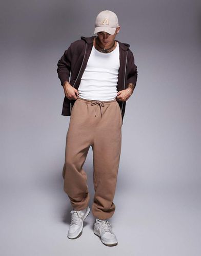 Joggers oversize premium pesanti beige 400 gsm - ASOS DESIGN - Modalova