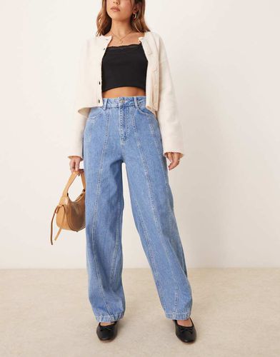 Jeans medio con cuciture raccolte - ASOS DESIGN - Modalova