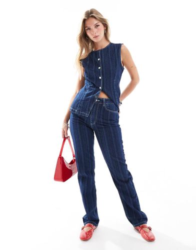 Jeans dritti anni '90 a righe - ASOS DESIGN - Modalova