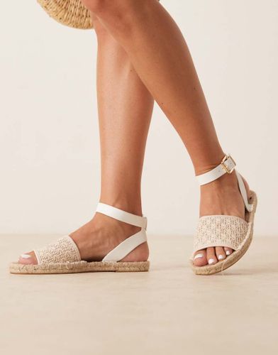 Jilly - Sandales style espadrilles en maille au crochet tressé - Asos Design - Modalova