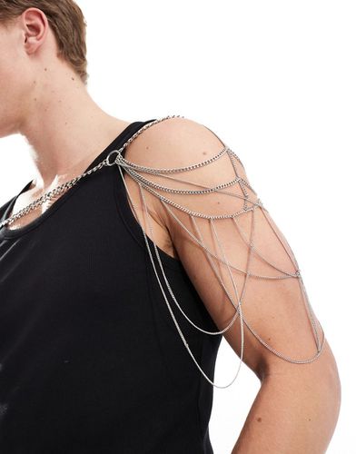Ornamento per le spalle argentato con catenine pendenti - ASOS DESIGN - Modalova