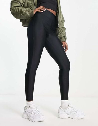 Leggings a vita alta neri lucidi e opachi - ASOS DESIGN - Modalova