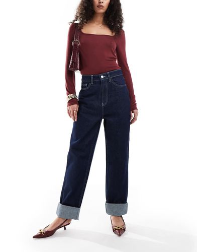 Mom jeans a vita alta rinse wash - ASOS DESIGN - Modalova