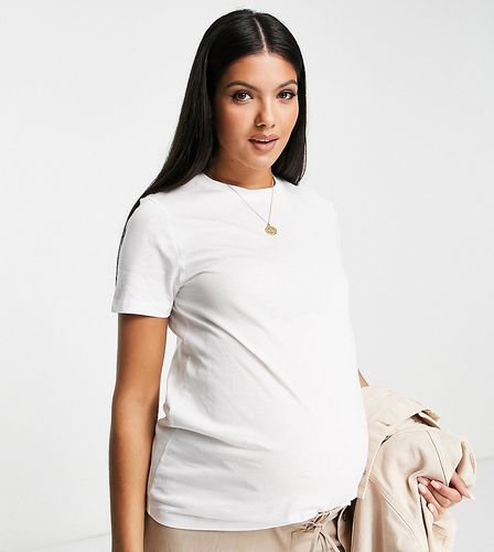 ASOS DESIGN Maternity - Ultimate - T-shirt girocollo bianca in misto cotone - WHITE - ASOS Maternity - Modalova