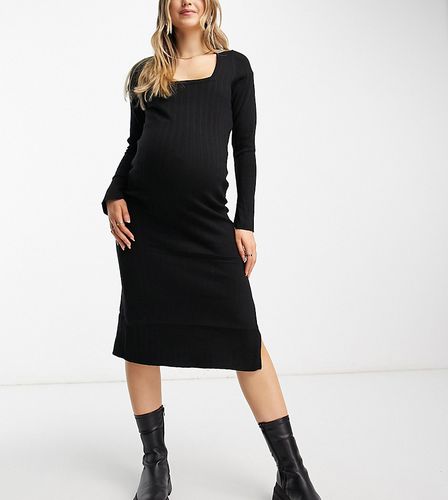 ASOS DESIGN Maternity - Vestito midi in maglia con scollo squadrato, colore - ASOS Maternity - Modalova