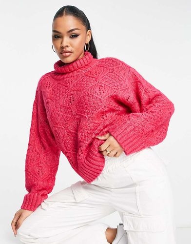 Maglione a trecce accollato - ASOS DESIGN - Modalova